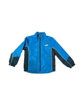 PUMA jacket Boys size 7, in excellent condition, blue and white